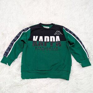 Kappa Unisex Crew Neck Green Pullover Loopknit with long sleeve Sweatshirt NWOT